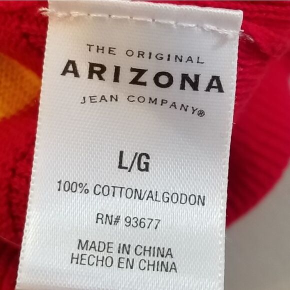 ARIZONA‎ JEANS COMPANY Cabaret Red Argyle V… - Picture 8 of 8